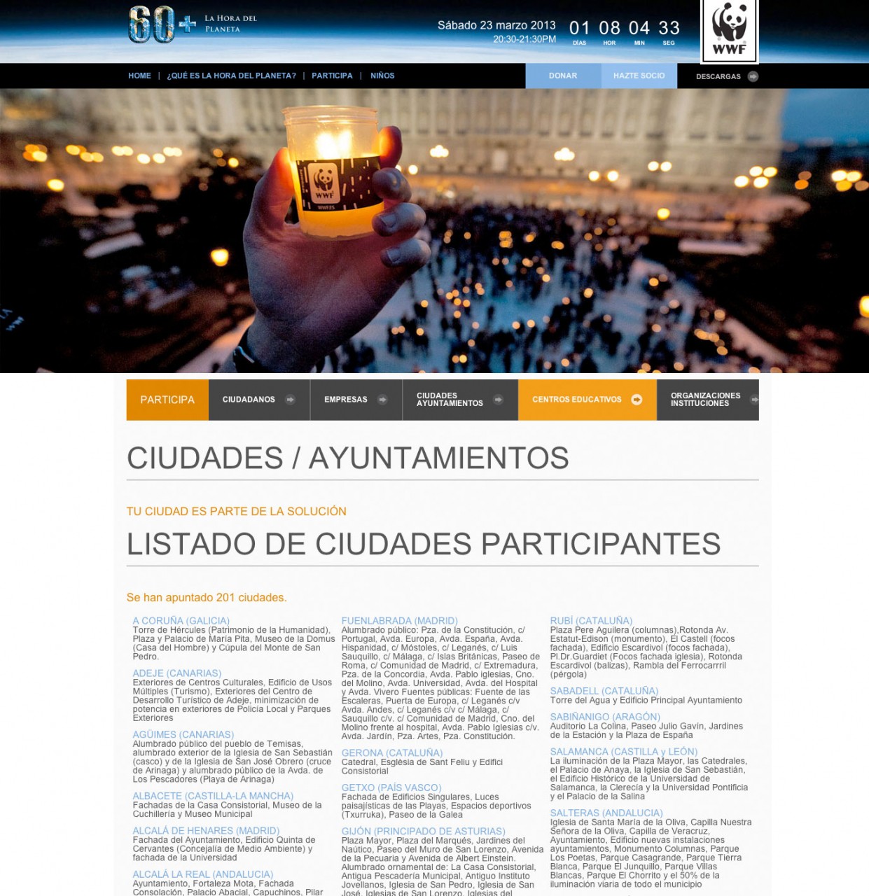 Adeje está en el listado de adhesiones